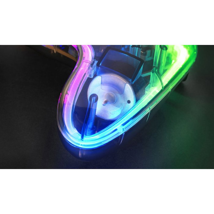 Mars Gaming Gamepad MGP-C Mando Profesional RGB Negro Translúcido Compatible PC Switch PS3